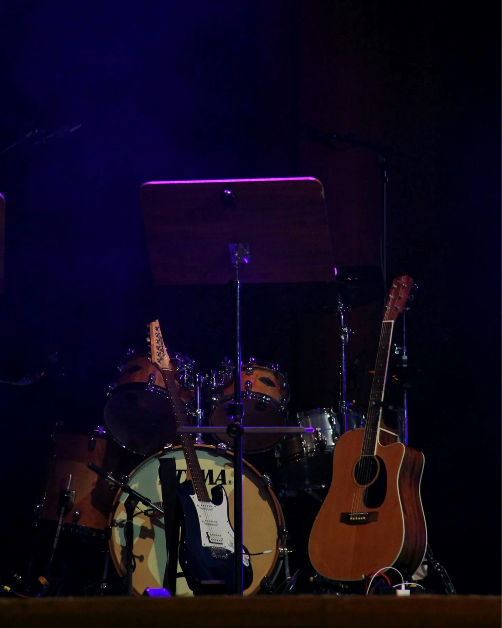 An older couple enjoying live country music at a table
